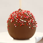 Fancy Schmancy Apple - Heart with dark chocolate